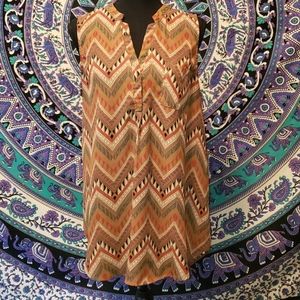 FREE W/ PURCHASE Hi-lo orange tunic top